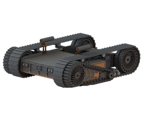 單擺臂履帶式機(jī)器人底盤(pán)